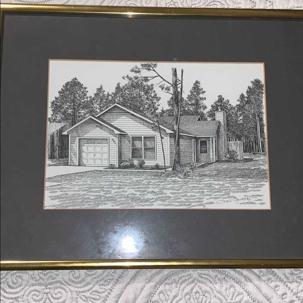 Home sweet home ink wall art